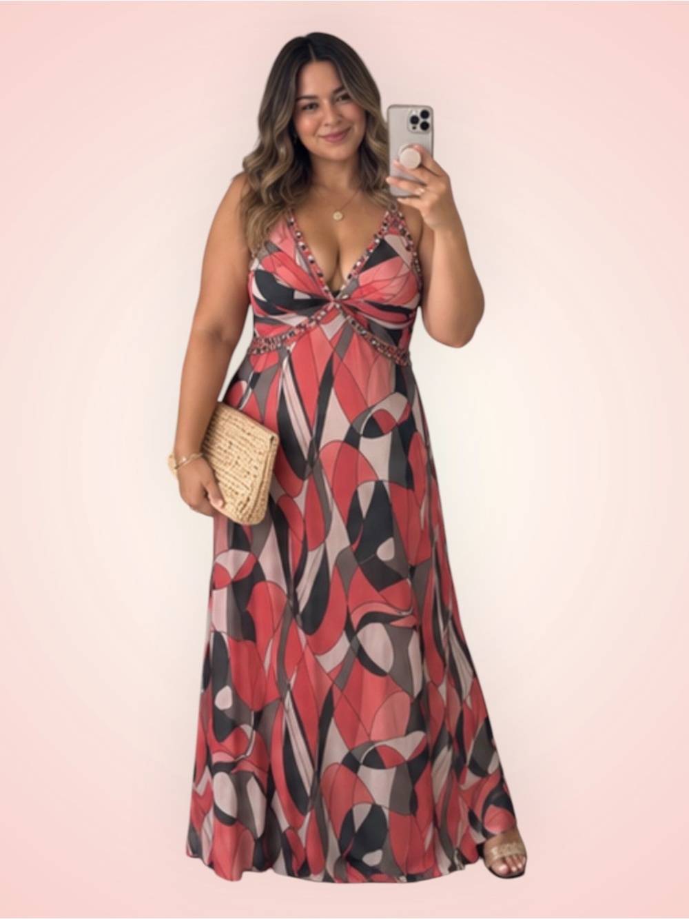 Dave and Johnny maxi floral dress size 9/10 (B09)